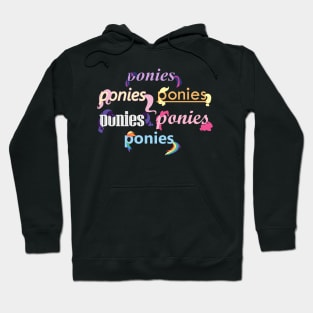 Ponies Typography - Mane 6 Hoodie